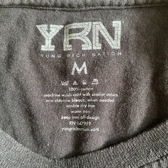 YRN Migos Bad And Boujee Shirt Adult Medium Black Long Sleeve Rap Tee Rapper - Picture 5 of 5